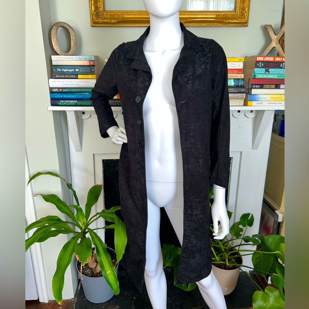 Rubies Black Suede Duster Long Jacket